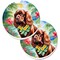 Edge Collections - Multicolor - Beach Scene Car Coasters for Cars Interior